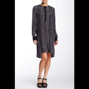 Vince Wavy Stripe Silk Dress